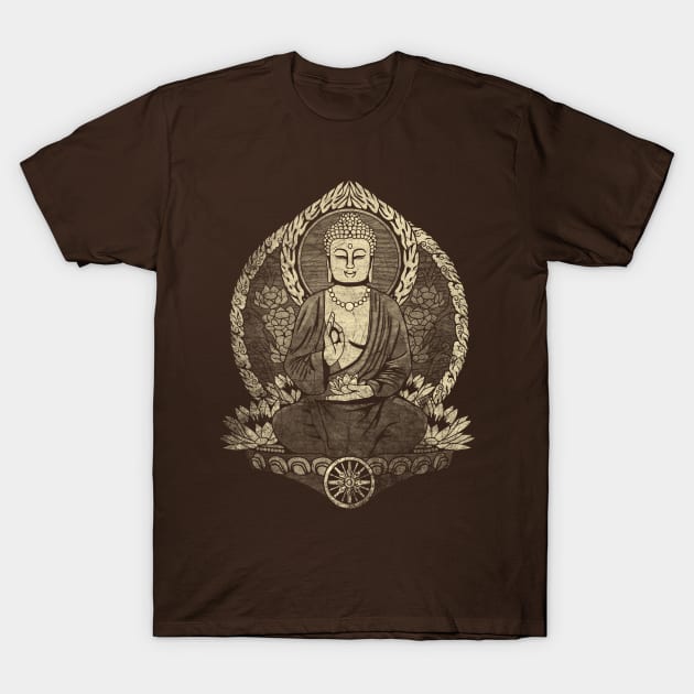 Siddhartha Gautama Buddha Grunge Halftone T-Shirt by GAz